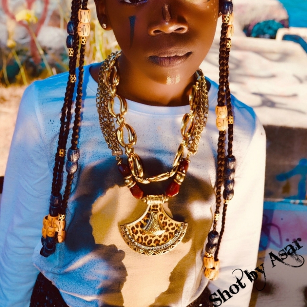 Little Goddess Vibes Custom Handmade Shirt-Gold